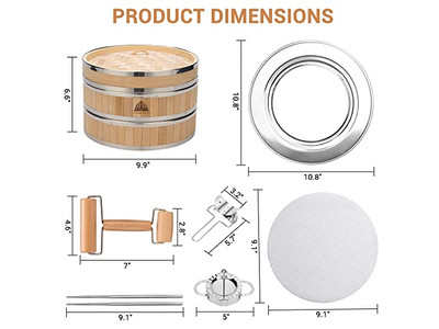 Streamer Dämpfer Kocher Bambus-Dämpfkorb